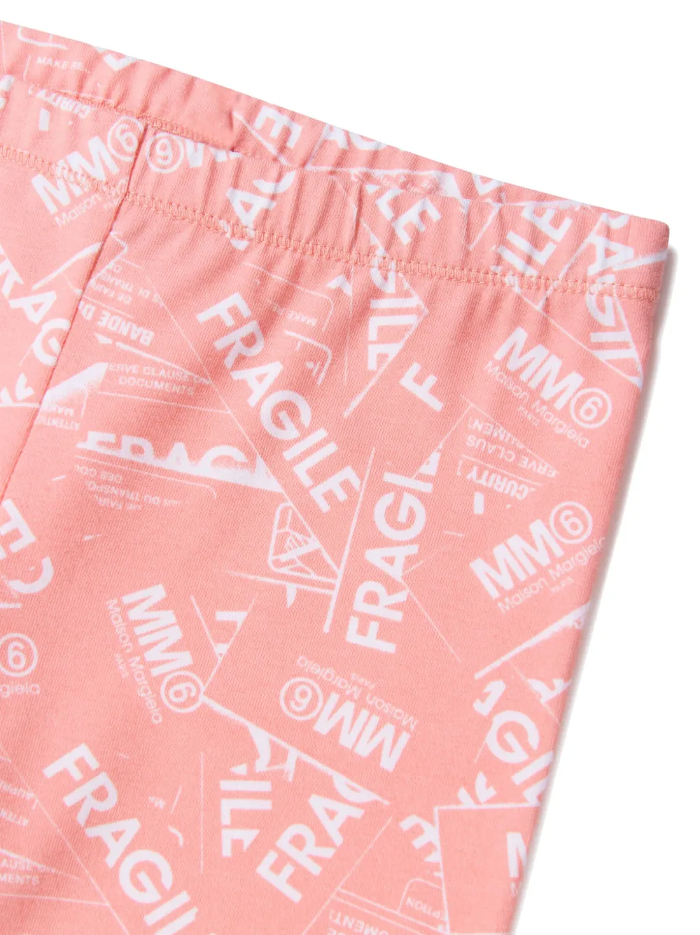 Shop Mm6 Maison Margiela Logo-print Cotton Blend Trousers In Pink