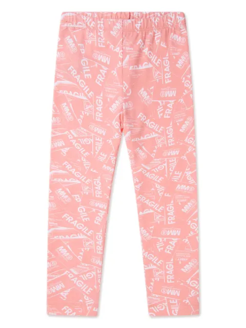 MM6 Maison Margiela Kids logo-print cotton blend trousers 