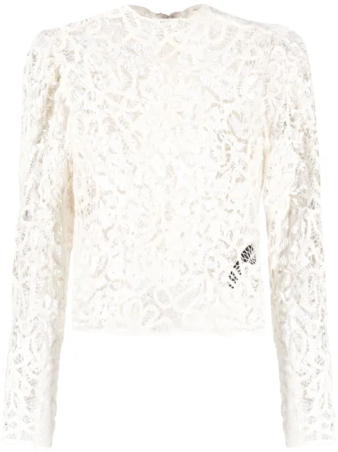 ISABEL MARANT Neline lace long-sleeve top