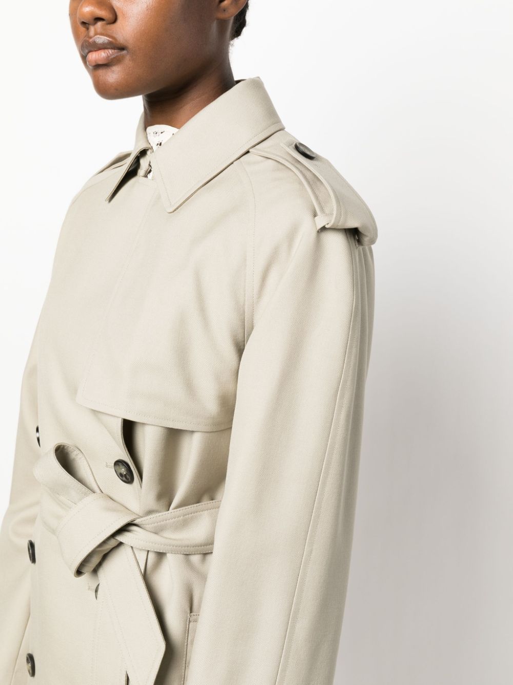 Shop Isabel Marant Jepson Belted Trench Coat In Neutrals