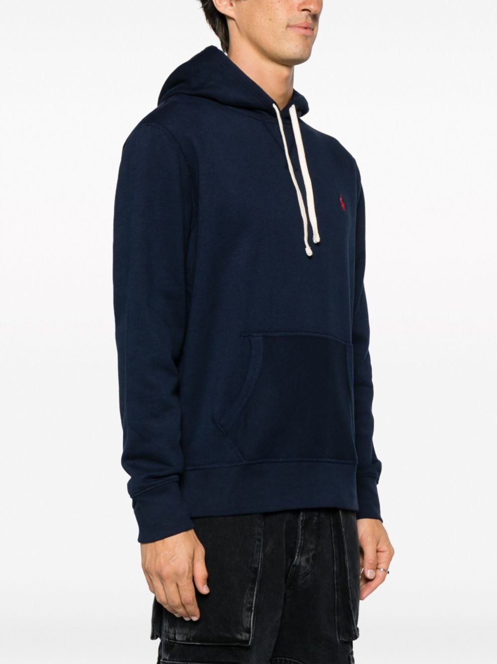 Shop Polo Ralph Lauren Polo-pony Drawstring Hoodie In Blue