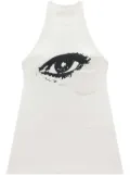 Courrèges graphic-print sleeveless minidress - White