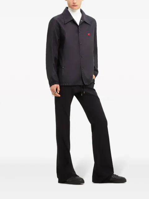 Courrèges sobrecamisa con estampado gráfico