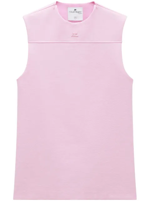 Courrèges Tailor Vinyl logo-embossed tank top