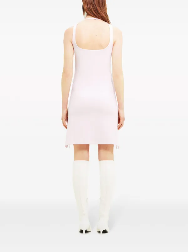 Robe Courrèges à Bretelles - Taille 36 En Laine Blanche écru - Neuf Sans étiquettes
