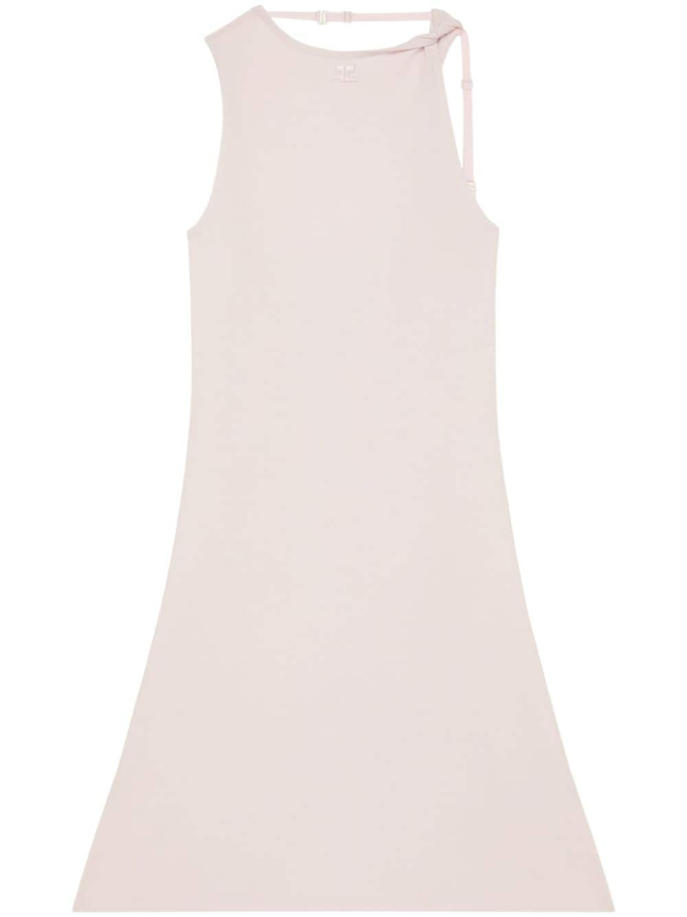 Courrèges Twist-strap Fitted Minidress In Pink