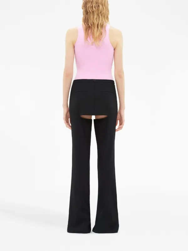 パンツ Courreges Oblique Tailored Pants With Flared Leg ff14c114d117224c49fc549839974f