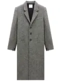 Courrèges single-breasted wool-blend coat - Black