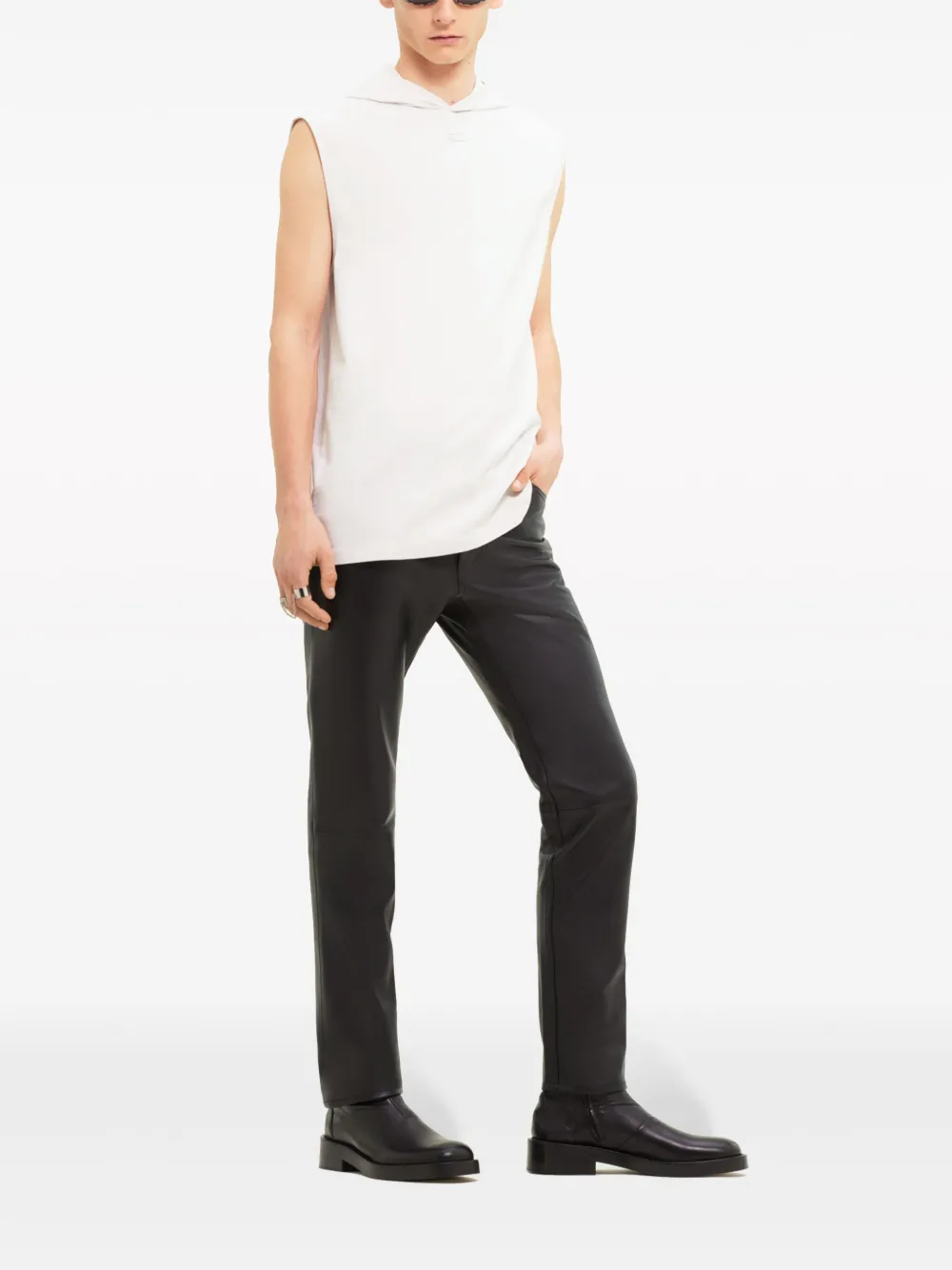 Courrèges Hoodie met logopatch Wit