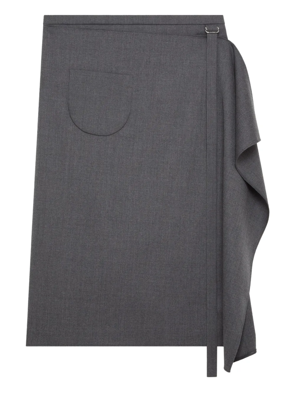 Courrèges Wool Blend Skirt In Gray