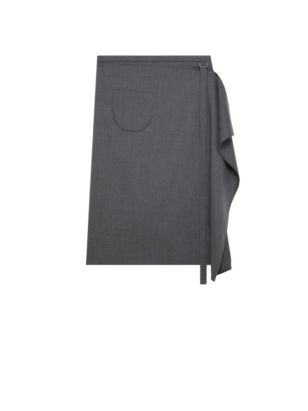 Courrèges Wool Blend Skirt In Gray