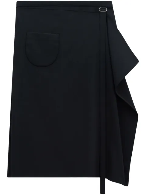 Courrèges تنورة ميدي مفصلة مطوية