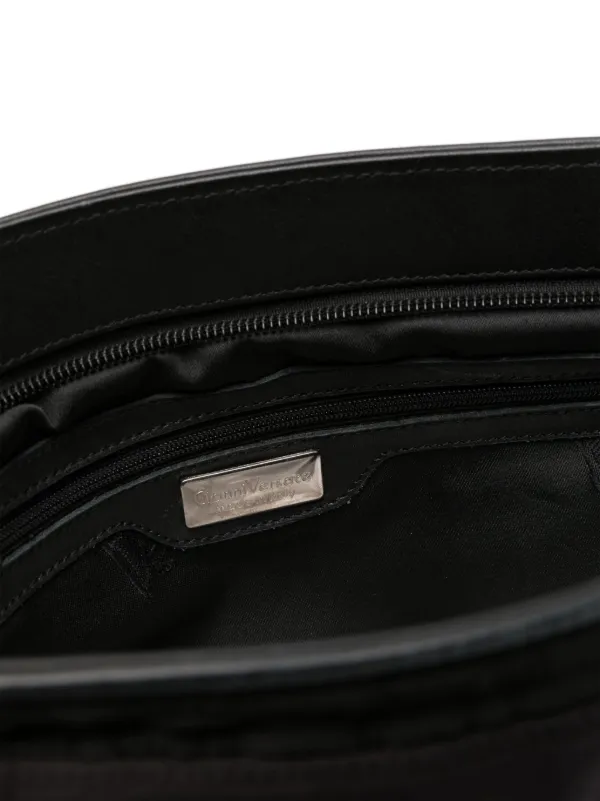 Versace Pre-Owned 1980s logo-embroidered Clutch Bag Black FARFETCH ID