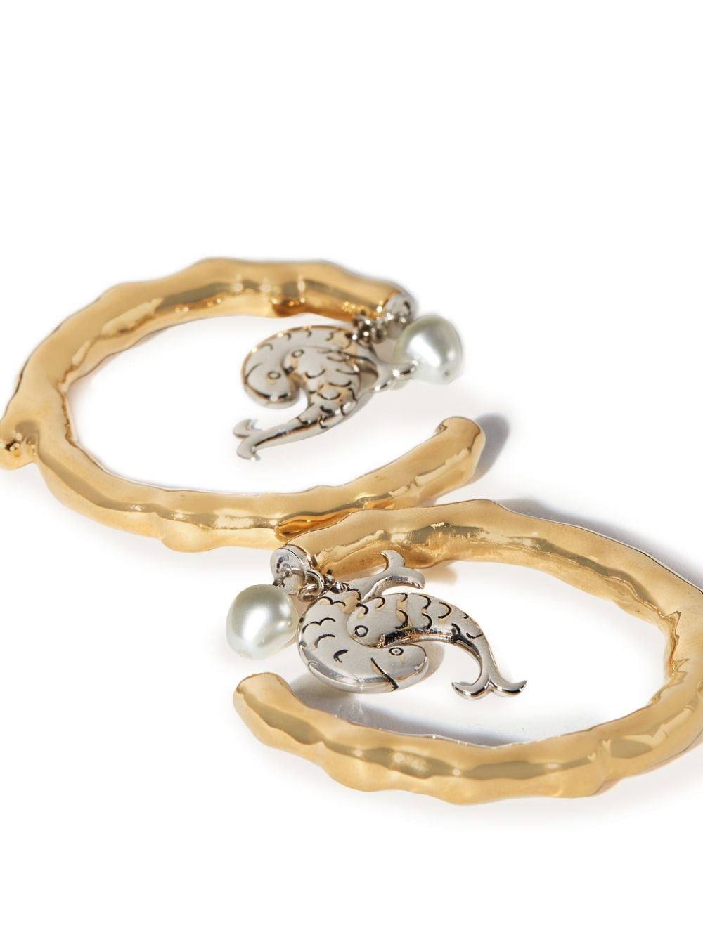Shop Pucci Aquarius Polished Hoop Earrings In Gold