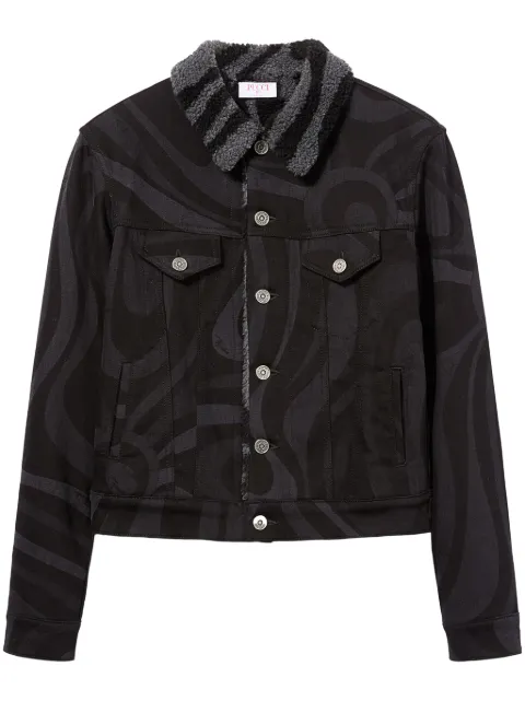 PUCCI Marmo-print denim jacket