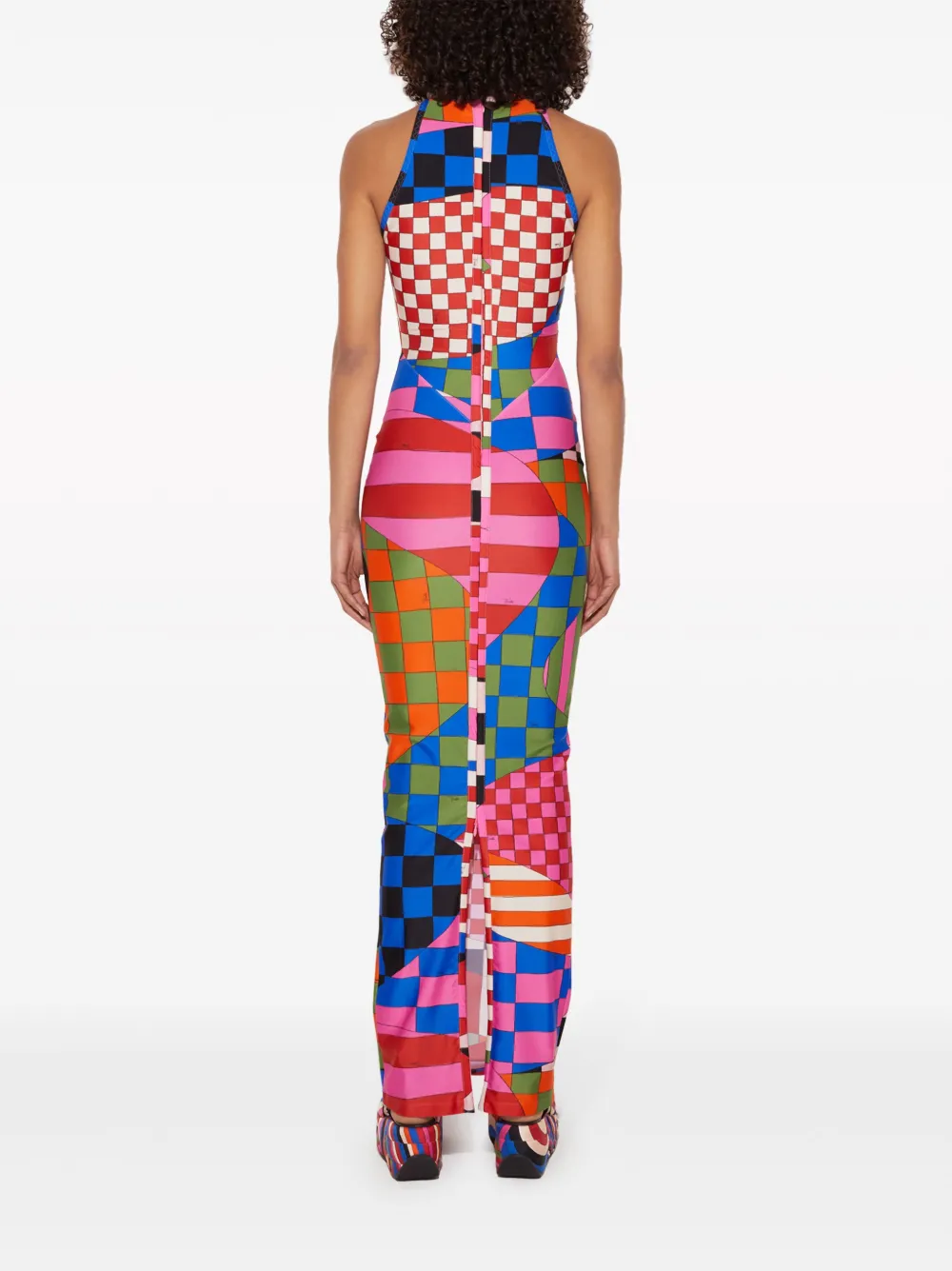 PUCCI Maxi-jurk met print Blauw