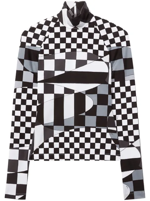 PUCCI top manga larga con estampado Giardino
