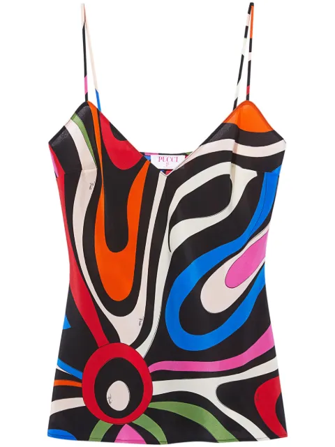 PUCCI Marmo-print silk top