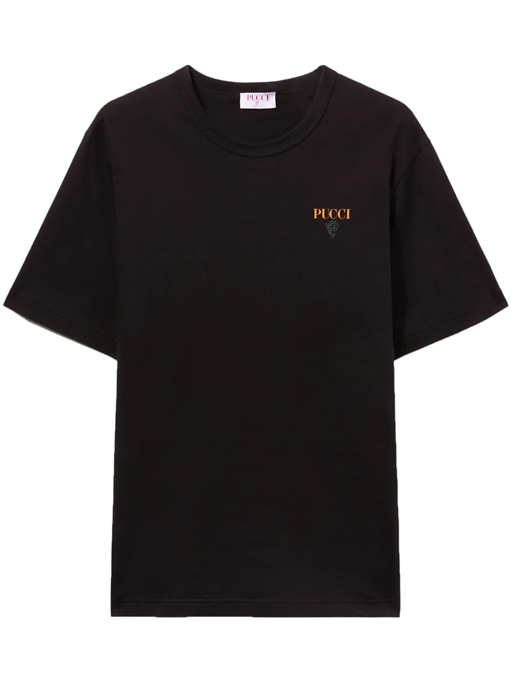 Pucci Logo-print Cotton T-shirt In Black