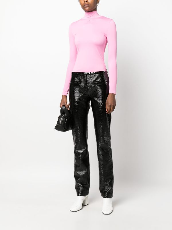 Vinyl cheap trousers zara