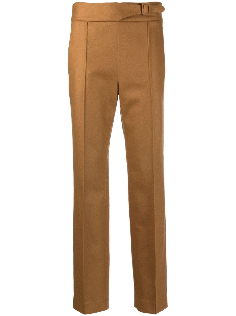 Ermanno Scervino Virgin Wool Slim-cut Trousers In Brown