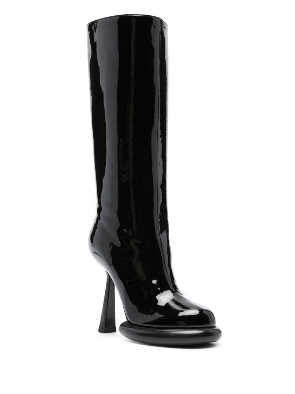 Shop Francesca Bellavita Love 120mm Patent Leather Boots In Black