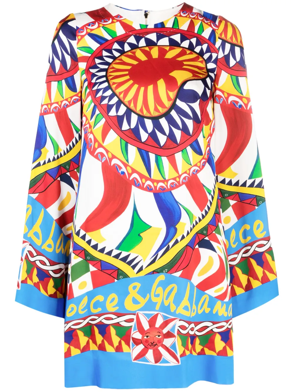 Dolce & Gabbana Mini-jurk met logoprint Blauw