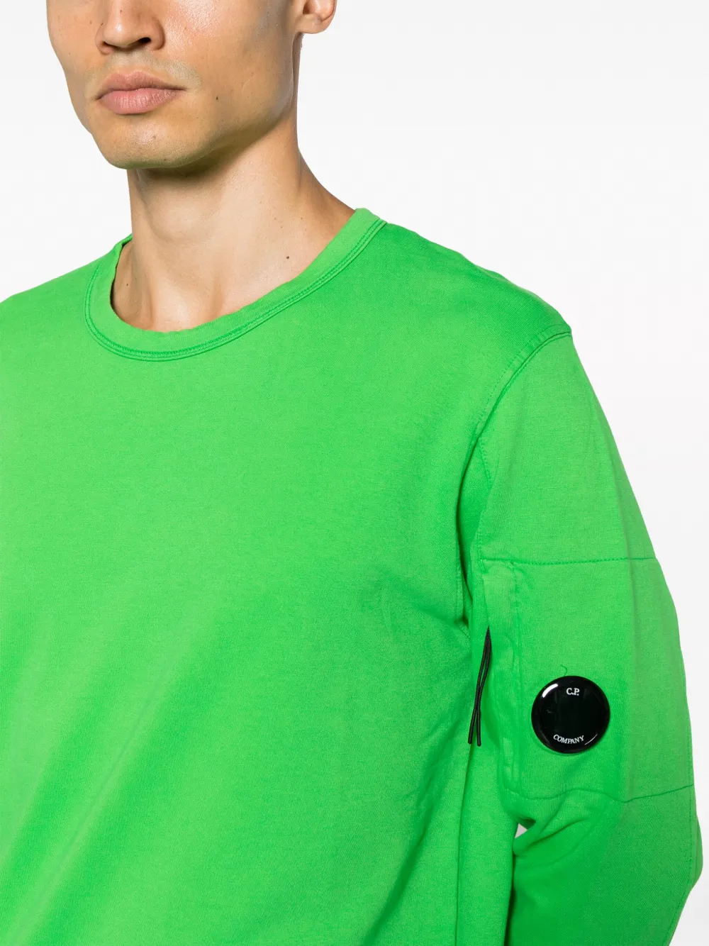 C.P. Company Sweater met logopatch Groen