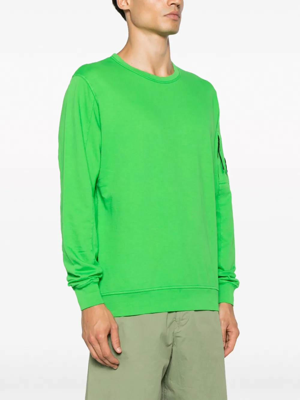 C.P. Company Sweater met logopatch Groen