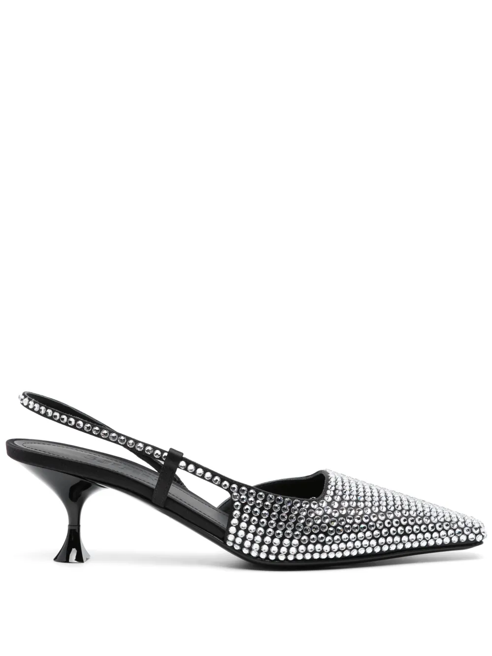 3juin 3 Juin Slingback Pumps With Crystals In Black