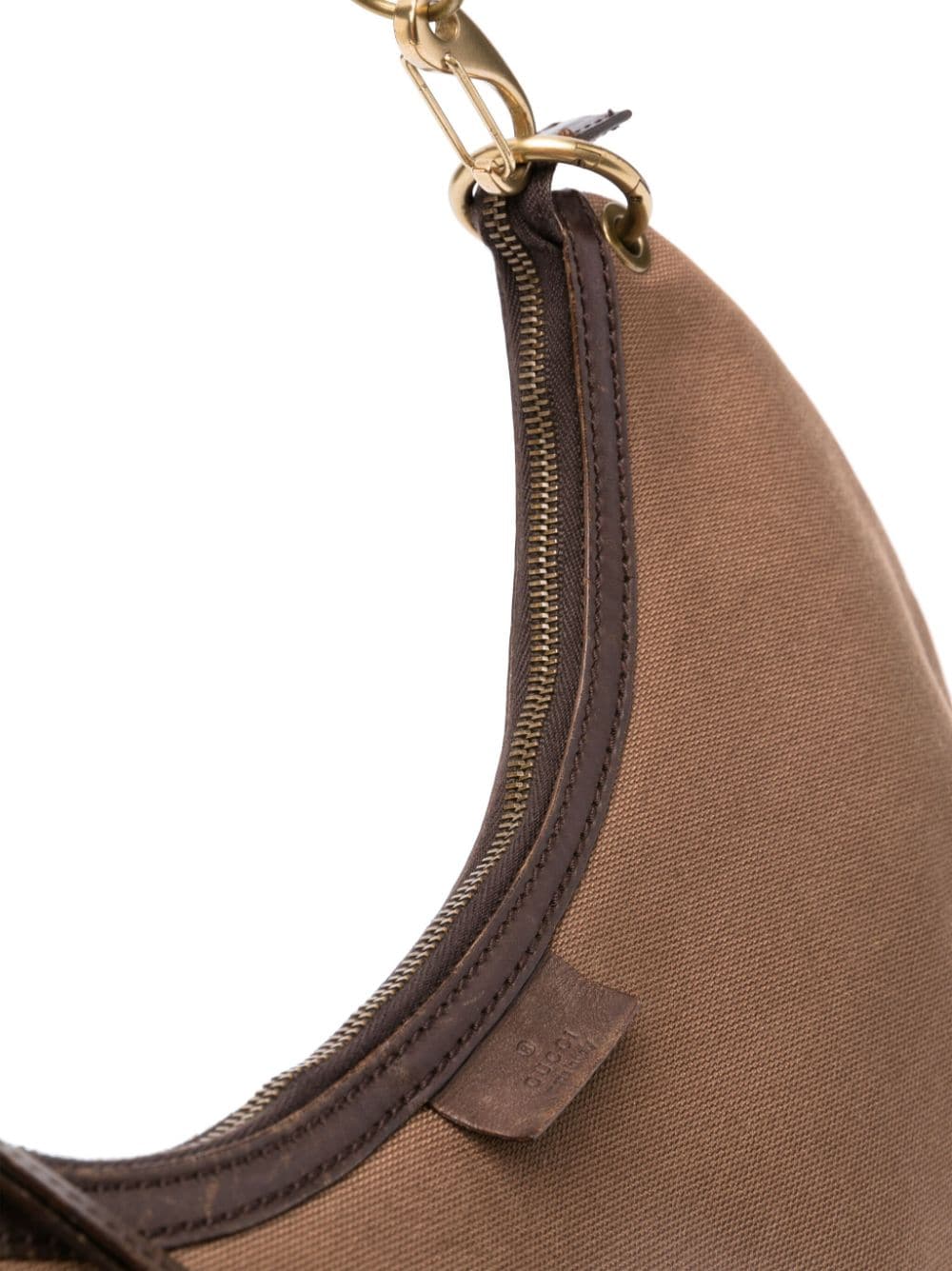 Pre-owned Gucci 2000s Half-moon Shoulder Bag In Brown