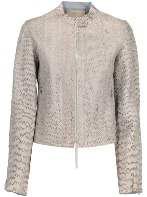 Prada Pre-Owned 2000 snakeskin zip-up jacket