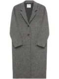 Courrèges Caviar single-breasted maxi coat - Grey