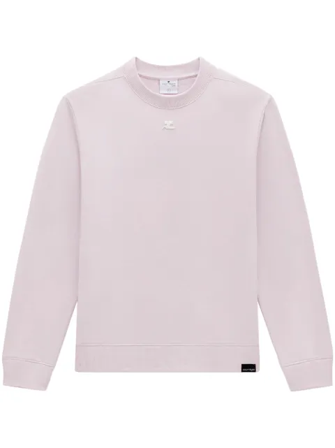 Courrèges logo-appliqué cotton sweatshirt