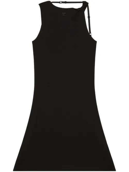 Robe courte en jersey à bretelles - Courrèges - Modalova
