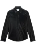 Courrèges faux-leather button-up shirt - Black
