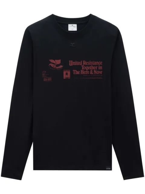 Courrèges sudadera con aplique del logo