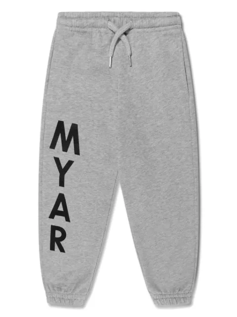 MYAR KIDS logo-print cotton track pants