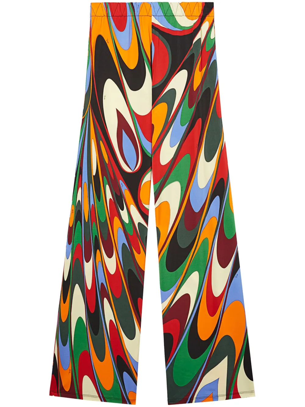 PUCCI Onde-print Satin Palazzo Trousers - Farfetch