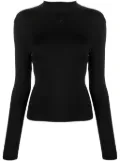 Courrèges mock-neck stretch-jersey top - Black