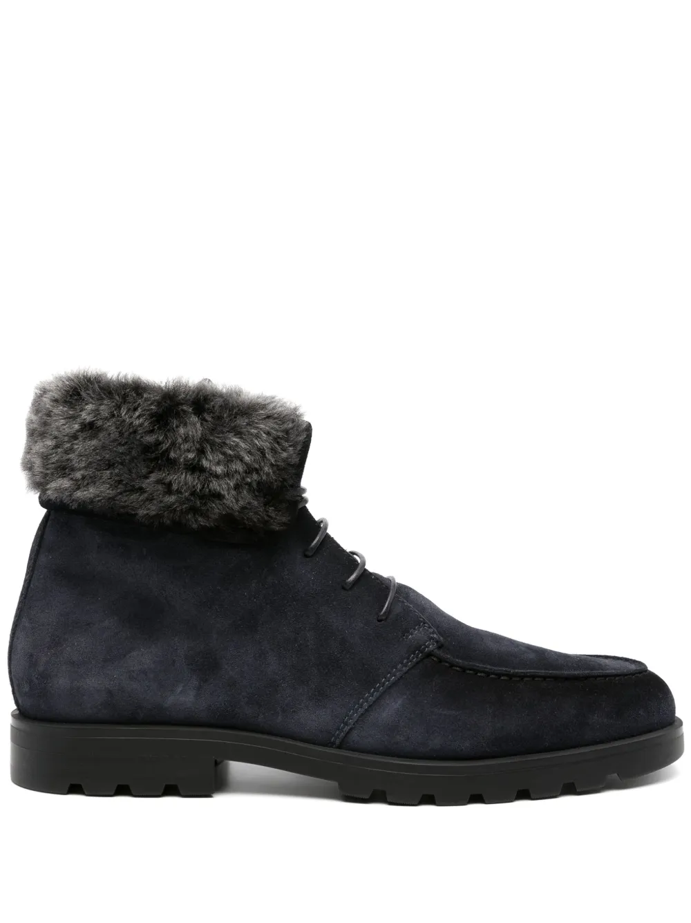 Santoni Suède veterlaarzen Blauw