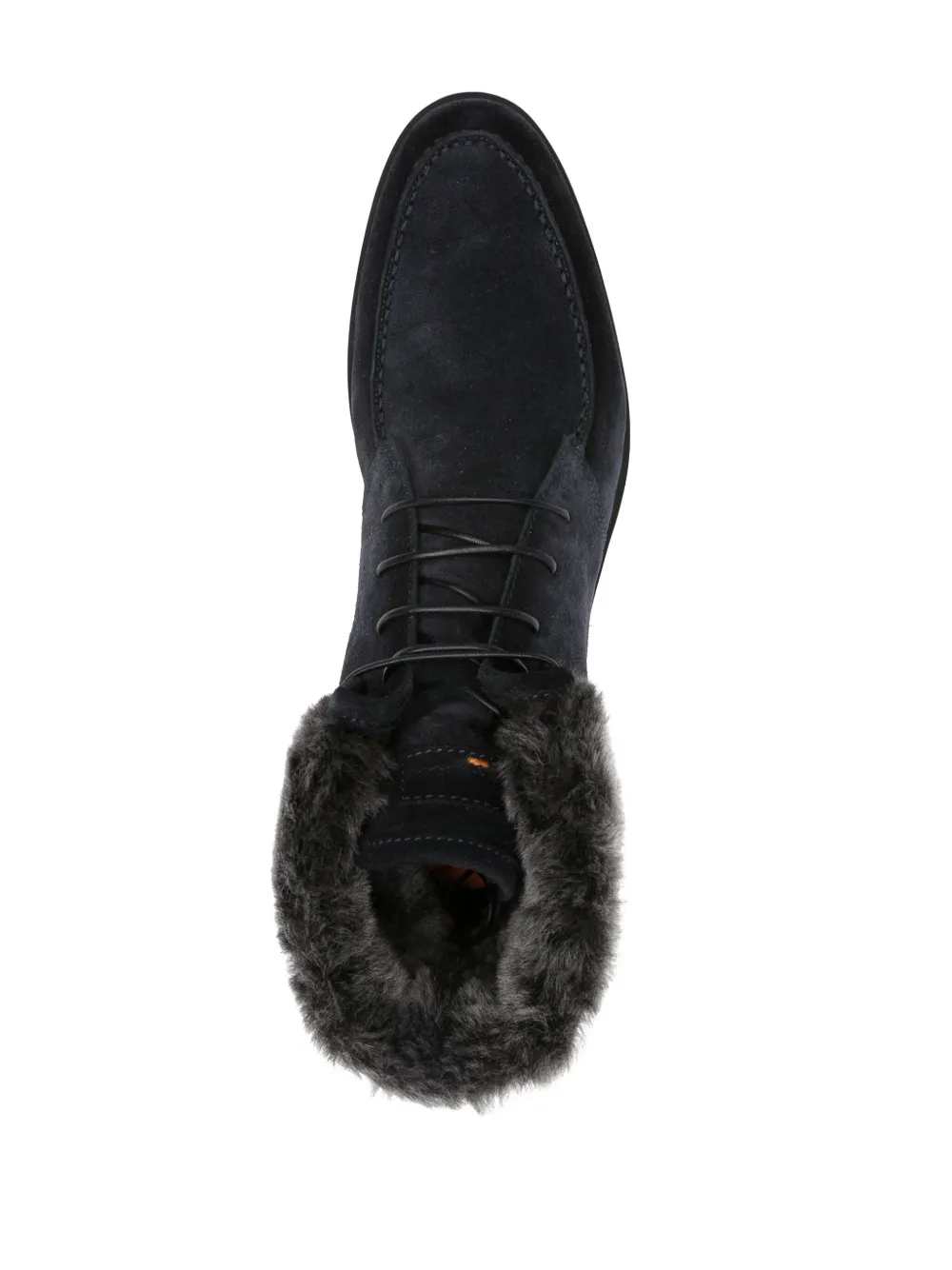 Santoni Suède veterlaarzen Blauw