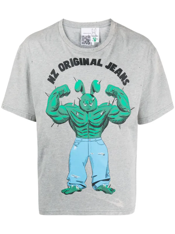 NATASHA ZINKO 売れ筋商品|||ナターシャジンコ Tシャツ トップス レディース T-shirts Grey Natasha Zinko グラフィック Tシャツ | グレー | FARFETCH JP