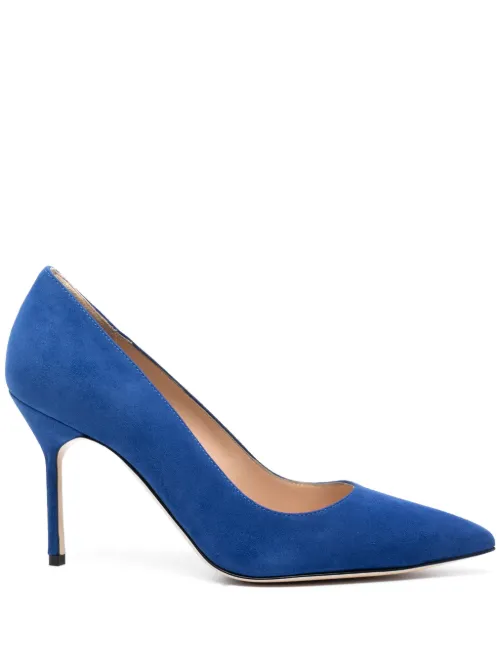 Escarpins en daim 90 mm - Manolo Blahnik - Modalova