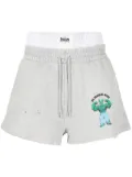 Natasha Zinko drawstring cotton track shorts - Grey