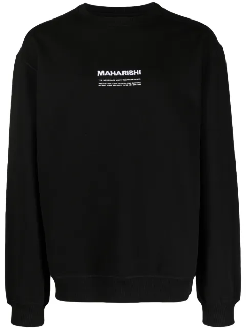 Maharishi logo-embroidered organic-cotton sweatshirt