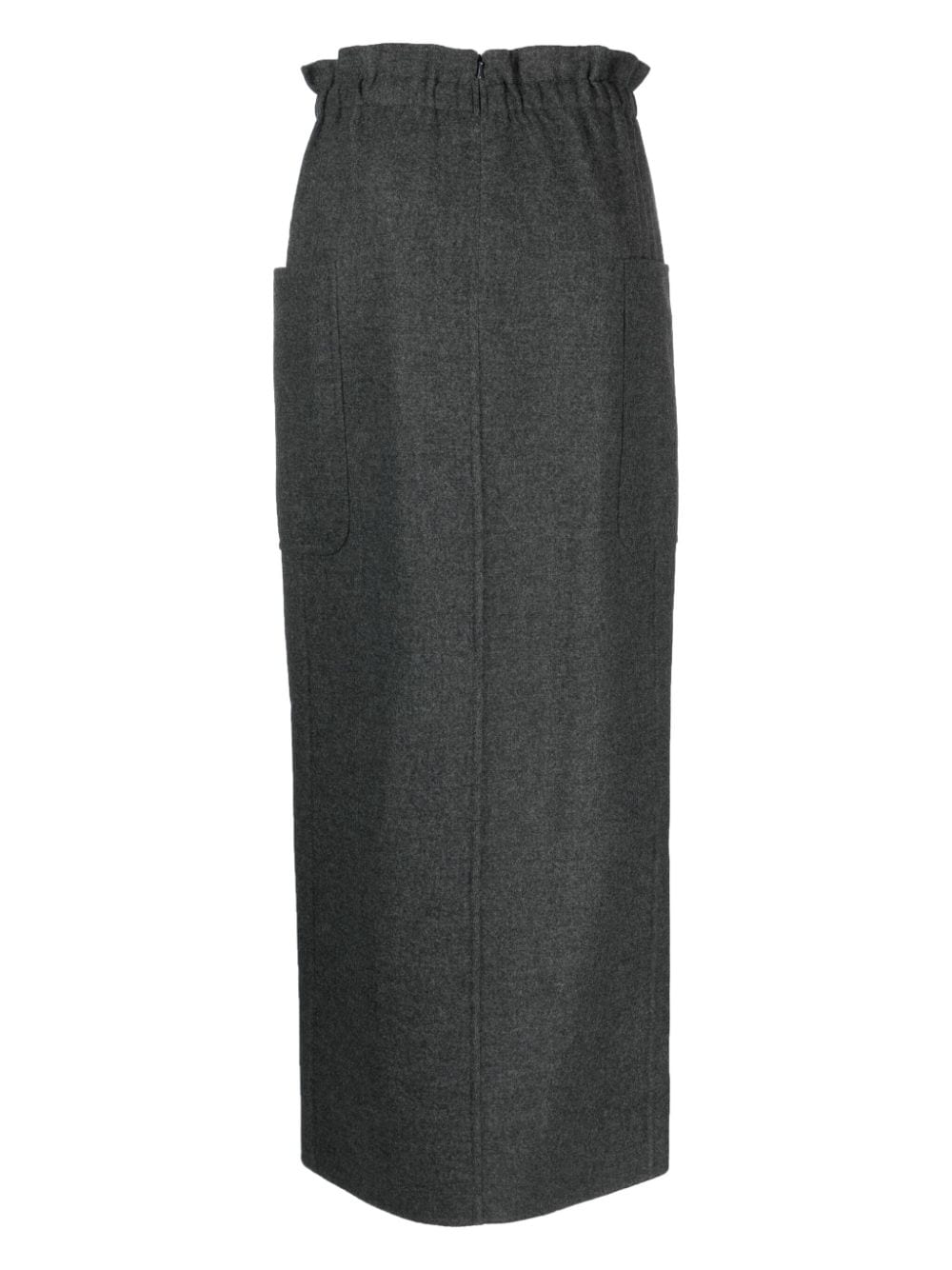 Shop Max Mara Messina Wraparound Skirt In Grey