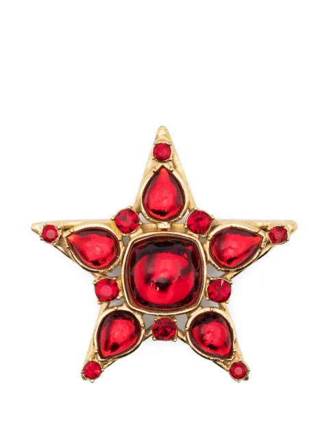 Saint Laurent Pre-Owned 1990s resin-embellished star pin
