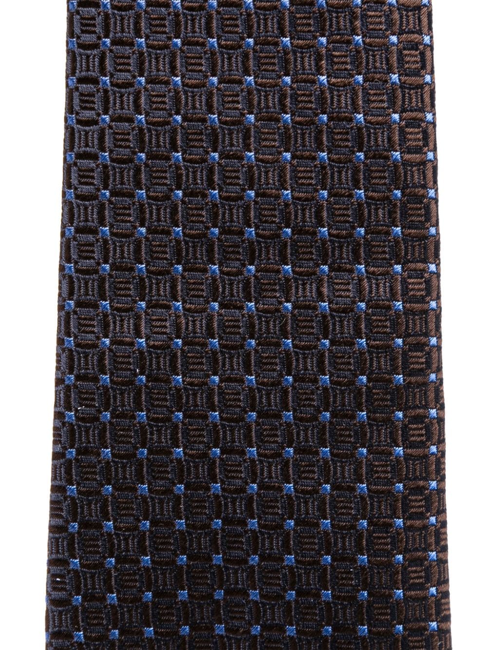 Shop Lady Anne Pointed-tip Embroidered Tie In Brown