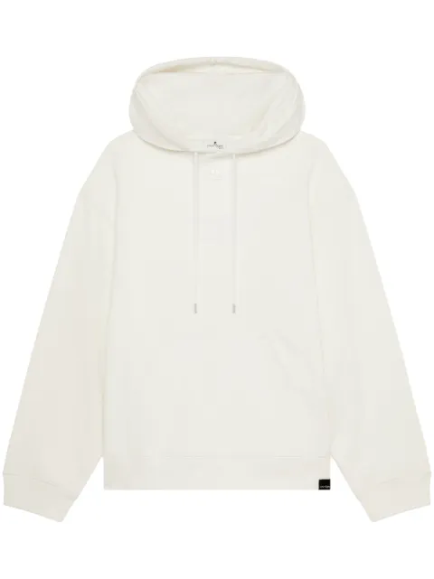 Courrèges hoodie con eslogan bordado